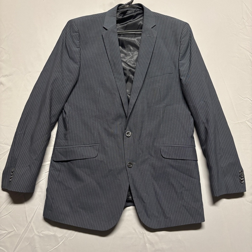 Kenneth Cole Reaction Charcoal Pinstripe Blazer